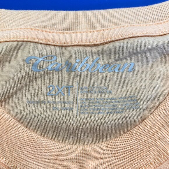 Caribbean Taco Tuesday T-Shirt Mens 2XT Tall Peach Food Truck Summer Casual - Picture 6 of 10